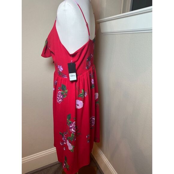 Free Press Floral Dress‎ Medium Red - Picture 4 of 7
